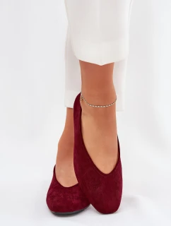 Klasické Baletky Z Eko Semiše Bordové Osallin