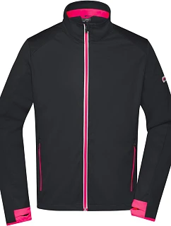Daiber JN 1126 Pánská 3-vrstvá sportovní softshell bunda 02.1126 black/light red