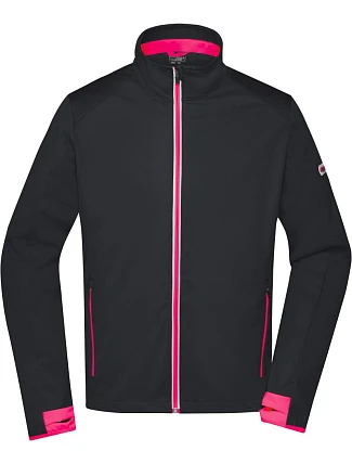 Daiber JN 1126 Pánská 3-vrstvá sportovní softshell bunda 02.1126 black/light red