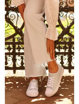 Dámské látkové klasické nízké tenisky máta Lennabella