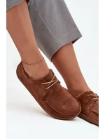 Dámské polobotky typu barefoot z přírodního semiše Zazoo 327 hnědé Dámské polobotky typu barefoot z přírodního semiše Zazoo 327 hnědé