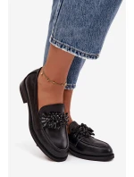 Polobotky Mokasyny Dámské S Ozdobou Černé Murelle