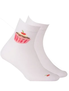 TENKÉ PONOŽKY BARVA 6-11 LET DÍVKY BÍLÉ 30-32