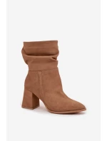 Boty na podpatku model 220195 Step in style Boty na podpatku model 220195 Step in style