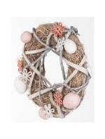 DEKORATIVNÍ GIRLANDA ŠEDÁ PRŮMĚR 24CM