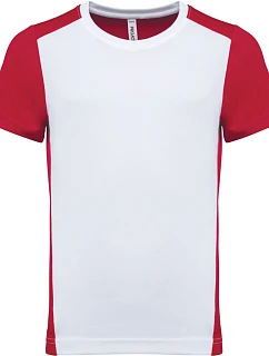 Kariban ProAct PA 4016 Dětské kontrastní sportovní tričko 20.4016 white/red