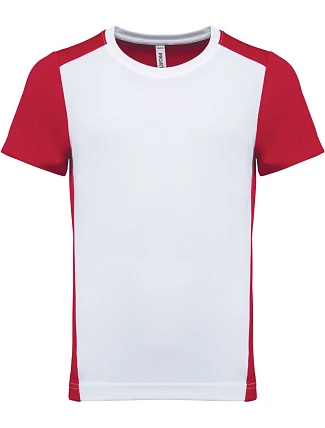 Kariban ProAct PA 4016 Dětské kontrastní sportovní tričko 20.4016 white/red Kariban ProAct PA 4016 Dětské kontrastní sportovní tričko 20.4016 white/red
