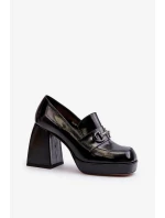 Dámské patentované boty na vysokém podpatku Černá D&A Dámské patentované boty na vysokém podpatku Černá D&A