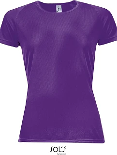 SOL'S Sporty Women Dámské raglánové sportovní tričko 25.1159 dark purple