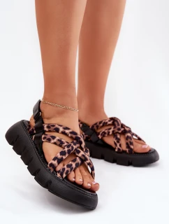 Dámské Sandály Na Platformě S Pásky Leopardí Filamira