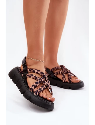 Dámské Sandály Na Platformě S Pásky Leopardí Filamira