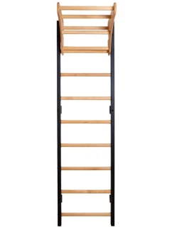 DŘEVĚNÝ KOVOVÝ GYMNASTICKÝ ŽEBŘÍK PRO 6 MADEL S DŘEVĚNOU TYČÍ BENCHK 711B