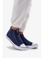 Dámské vysoké tenisky Big Star – tmavě modré