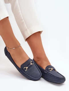 Dámské perforované mokasíny s ozdobou Kaydance – granátové