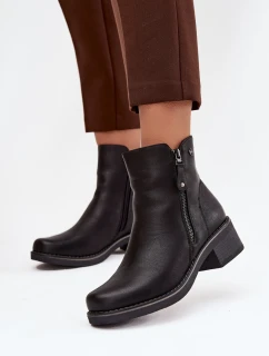 Dámské kotníkové boty 24BT02-7992 černé - Unisoft