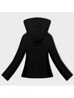 Černá dámská bunda z různých spojených materiálů J Style (16M9223-392)
