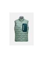Pánská péřová vesta PEAK PERFORMANCE M Helium Utility Down Vest, zelená barva