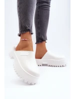 Dámské Žabky Na Masivní Podrážce Big Star NN274015 Bílé