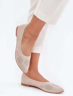 Materiálové Dámské Baletky Béžové Zelira