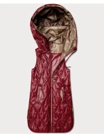 Lekka kamizelka damska ze złotym zamkiem Goodlookin ciemny czerwony (B8586/B8587-27)