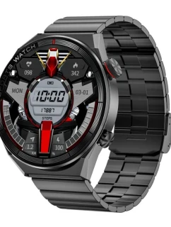 Chytré hodinky Rubicon RNCE99 Black Metal + Silicon SMARUB194