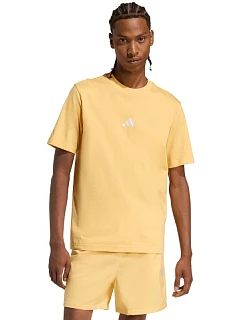 Pánské tričko adidas Essentials Small Logo Single Jersey, žluté, KT0561