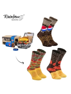 Pepsi x Rainbow ponožky Food Truck Ponožky sada 3 párů