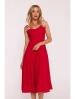 S424 Šaty Fit & flare - červené S424 Šaty Fit & flare - červené