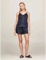 Dámský pyžamový set dárkové balení GIFT PYJ CAMI SET & SLIPPERS UW0UW04855 DW5 tm. modré - Tommy Hilfiger