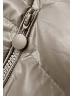 Béžová krátká zimní bunda s kapucí (5M3138-62) Béžová krátká zimní bunda s kapucí (5M3138-62)