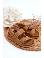 Dětské sandálky na korkové platformě se suchým zipem Camel Rorria