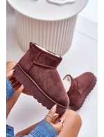 Sněhule Dámské Na Platformě Zateplené Kožíškem Tmavě Hnědé Xamella Sněhule Dámské Na Platformě Zateplené Kožíškem Tmavě Hnědé Xamella