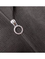 Dámská tepláková souprava v grafitové barvě s barevnými vsadkami (AMG-346A) Dámská tepláková souprava v grafitové barvě s barevnými vsadkami (AMG-346A)