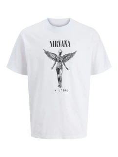 Jack&Jones tričko Nirvana JPRBLUNIRVANA SS TEE 12287521 BRIGHT WHITE