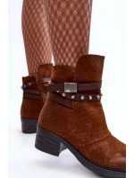 Ocieplané Botky Na Podpatku Camel Effie