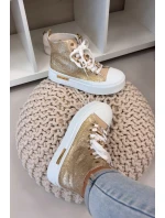 Dámské tenisky na platformě se zlatými přezkami Gracella