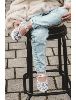 Dětské balerínky v květech námořnických modro-Šedá Noah