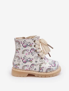 Dětské Boty S Zipem Oceněné Bežové Dolida