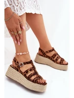Dámské sandály s pásky a pletením pantera Pardauss