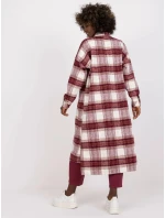 Dámská košile EM-KS-002/04.50P Ecru-vínová - FPrice Dámská košile EM-KS-002/04.50P Ecru-vínová - FPrice