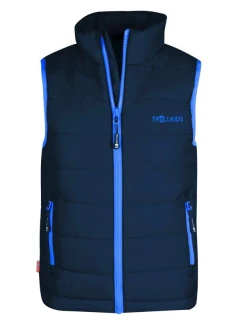 Trollkids Kids Trondheim Vest navy/medium blue (511-117) ultralehká dětská vesta pro chlapce/dívky