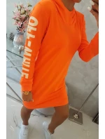 Off White šaty neon orange