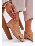 Klasické baleríny s zdobením Béžove Rivea