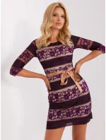 LK SK 507231 šaty.71P tmavě fialová LK SK 507231 šaty.71P tmavě fialová