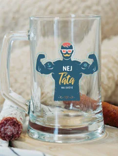 NEJ TÁTA NA SVĚTĚ - pivní sklenice 0,5 l