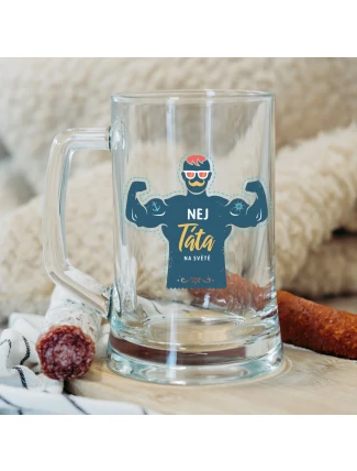 NEJ TÁTA NA SVĚTĚ - pivní sklenice 0,5 l