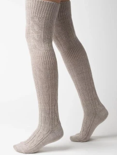 Dámské vlněné nadkolenky 089 Světle béžová - Steven