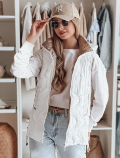 Dámská přechodná prošívaná vesta VESOLITA bílá FashionStreet TY4880