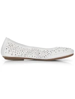 Kožená pohodlná polobotka Rieker W RKR649 bílá