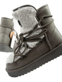 D.Franklin snow boots dámské zimní módní kožešina zateplené šedé dámské